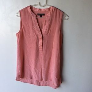 Peach, maybe soft watermelon silk blouse